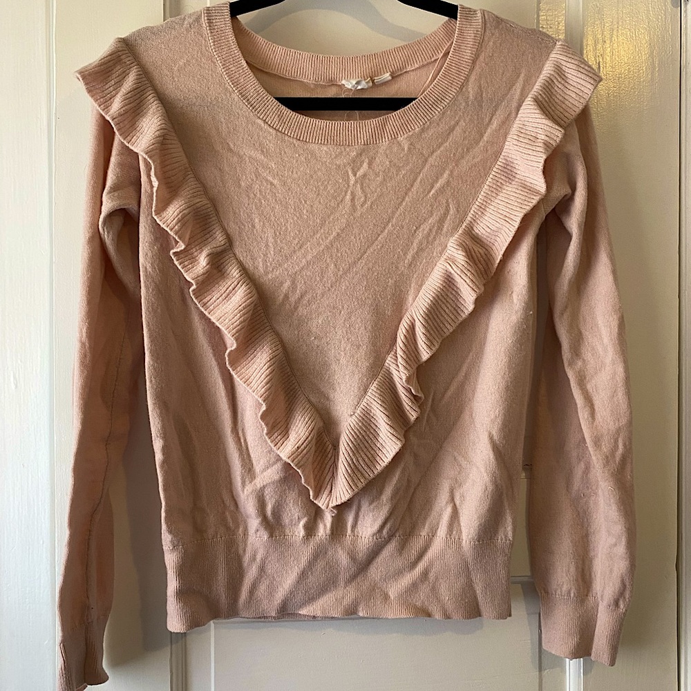 Pale pink scoop neck Gap sweater